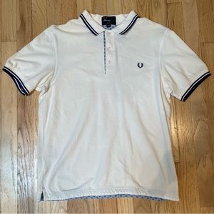 Fred Perry Men's Slim Fit Twin Tipped Shirt M2283 White/Navy/Navy